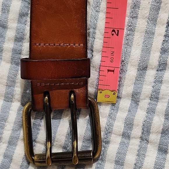 Brown leather belt - Picture 1 of 7